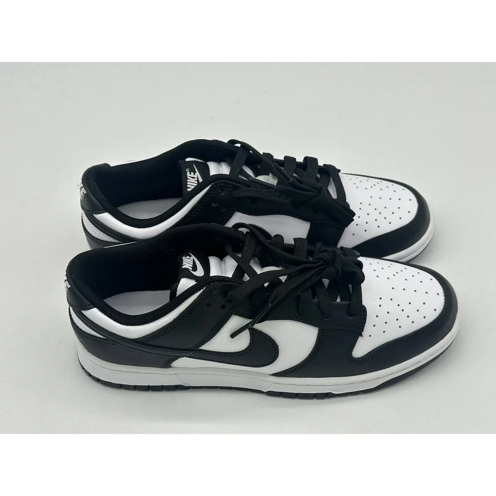 Size 9 *Refurbished by Nike* Dunk Low Retro Black White 